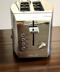KRUPS KH732D50 2-Slice Toaster, Stainless Steel Toaster, 5 Functions with Cancel, Toasting, Defrost, Reheat and Bagel, Cord Storage, Silver Variable width slots 38 711fO6In FL