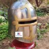 Medieval Great Knight Brass Crusader Helmet Medieval Visored Templar Helmet LARP Replica Costume 12 711gjDeTr4L