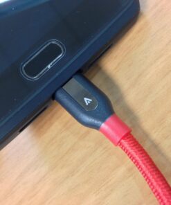 Anker USB C Cable, PowerLine+ USB-C to USB 3.0 cable (3ft/0.9m), High Durability Type C Braided Charging Cable Compatible with Samsung Galaxy S10, S9, Huawei P10, P9, Sony XZ, HTC 10 and More (Red) 3ft Red 51 711gjZGIZoL