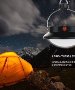 Alternative view of SUBOOS Ultra Bright Portable Outdoor LED Tent Light - Great for Outdoor Camping and Power Outage (Black) Lantern with AAA Batteries