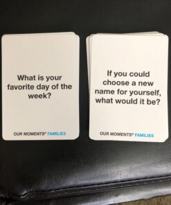 OUR MOMENTS Families: 100 Conversation Starter Cards for Families and Kids - Relationship Building - Car Travel, Road Trip & Card Game for Healthy Loving Family - Questions for Family Activities 37 711hUkYxPTL
