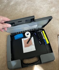 Officemate Portable Clipboard Storage plastic Case for A4 sizes, Charcoal (83301),11-3/4"w x 1-1/2"d x 14-1/2"h 42 711iB0AQvqL