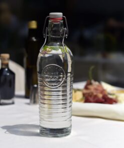 Bormioli Rocco Officina Water Bottle | 37.25 oz, Italian Glass Pitcher | Airtight Seal & Metal Clamp | Easy To Carry Handle, Dishwasher Safe & Eco-Friendly | Safe For Infused & Carbonated Drinks 26 711iSbSfsL