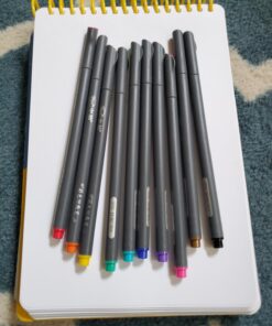 MyLifeUNIT Fineliner Color Pen Set, 0.4mm Colored Fine Liner Sketch Drawing Pen, Pack of 10 Assorted Colors 33 711j1u9bYsL