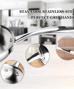 Duxtop Whole-Clad Tri-Ply Stainless Steel Stir-Fry Pan Kitchen Induction Cookware 8 Inches 8 inch 9 711jZy7y5qL