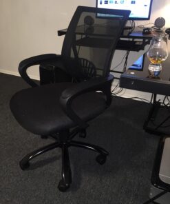 Ergonomic Office Chair Cheap Desk Chair Mesh Computer Chair with Lumbar Support Arms Modern Cute Swivel Rolling Task Mid Back Executive Chair for Women Men Adults Girls,Black Black 62 711kmfLPZIL