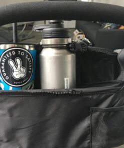 Ethan & Emma Universal Stroller Organizer - Elevate Your Experience w/Insulated Cup Holders, Diaper Storage, Secure Straps, Detachable Bag, Pockets for Phone, Keys, Toys. Smart Parenting Black 53 711l6nt5hOL