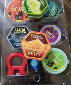 NATIONAL GEOGRAPHIC Mega Slime Kit & Putty Lab - 4 Types of Slime Plus 4 Types of Putty Including Magnetic Putty, Slime Kit for Boys and Girls, Sensory Putty Toy & Science Kit (Amazon Exclusive) 33 711l9wsEG2L