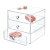 iDesign BPA-Free Plastic 3-Drawer Vanity Organizer - 6.5" x 6.5" x 6.5", Clear 3 711lFmQsj7L