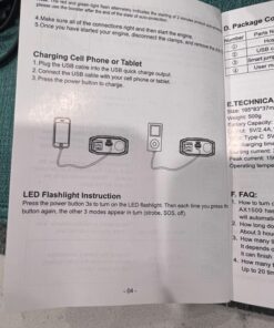 ASPERX Jump Starter, 1500A Peak Battery Jump Starter for Up to 7.0L Gas or 5.5L Diesel Engine, 12V Portable Battery Starter with 1.4 INCH LCD Display Black-C 84 711nNQfRIFL