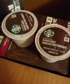 Starbucks K-Cup Coffee Pods—Dark Roast Coffee—French Roast for Keurig Brewers—100% Arabica—4 boxes (96 pods total) 37 711nQtOL6LL