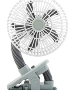 Alternative view of O2COOL 4 Inch Clip On Stroller Fan, Portable Battery Operated for Outdoor, Car Seat and Baby Crib. Flexible Neck and Adjustable Head for Multi-directional Cooling (Grey) Grey