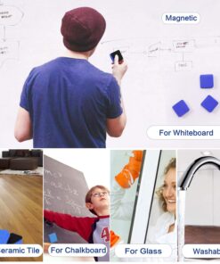 Dry Erase Erasers, 36 Pack Magnetic Whiteboard Eraser Chalkboard Eraser Dry Eraser for Classroom Office and home (Blue) Blue 19 711ni8WE8wL