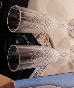 Set of 4 Champagne Flutes with Crystal Effect - Plastic Sparkling Wine Glasses to Celebrate Every Special Day - 8 Oz 20 711nwBM1AFL