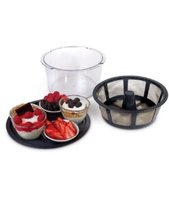 Euro Cuisine GY60 Greek Yogurt Maker with Ultra Fine Mesh Stainless Steel Strainer Basket, BPA Free, Patented Greek Yogurt Strainer, Ideal for Healthy Homemade Yogurt, Dips, and Desserts (Black) 21 711pZf7Yc9L