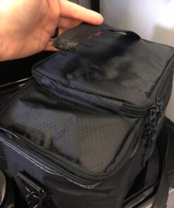 Evolutionize Meal Prep Insulated Lunch Bag - Meal Prep Cooler Bag Patented Lunch Box includes Portion Control Meal Prep Containers + Ice Pack (3 Meal, Black) 3 Meal Black/Black 43 711px VHkpL