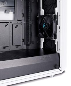 Fractal Design Meshify C - Compact Mid Tower Computer Case - Airflow/Cooling - 2X Fans Included - PSU Shroud - Modular Interior - Water-Cooling Ready - USB3.0 - Tempered Glass Side Panel - White TG 56 711sRs1nGLL