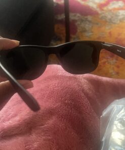 ShadyVEU Super Dark Black Lens Round Sunglasses UV Protection Spring Hinge Soft Matte Frame Fashion Shades 33 711sXnhJoFL