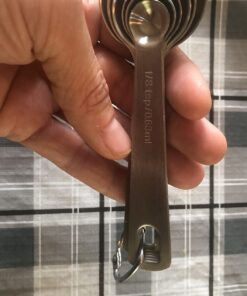 1Easylife 18/8 Stainless Steel Measuring Spoons, Set of 6 for Measuring Dry and Liquid Ingredients 46 711t T OAL