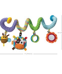 Infantino Stretch & Spiral Activity Toy - Textured Play Activity Toy for Sensory Exploration and Engagement, Ages 0 and Up, Blue Farm, 1 Count (Pack of 1) 22 711uLaheteL