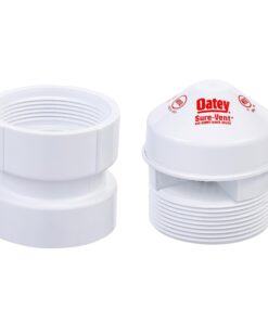 Oatey Sure-Vent 1-1/2 in.–2 in. 160 Branch, 24 Stack DFU Air Admittance Valve with White PVC Sch. 40 Adapter 23 711vV4bZ3L