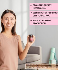 Amazon Elements Vitamin B12 Methylcobalamin 5000 mcg - Normal Energy Production and Metabolism, Immune System Support - 2 Month Supply, Berry Flavored Lozenges, 65 Count 20 711vXRshTqL