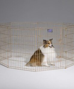Alternative view of MidWest Homes for Pets Foldable Metal Dog Exercise Pen / Pet Playpen, Gold zinc w/ door, 24'W x 30'H, 1-Year Manufacturer's Warranty 30" H