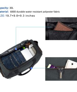 Alternative view of MarsBro Water Resistant Sports Gym Travel Weekender Duffel Bag with Shoe Compartment Black