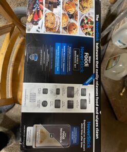 Ninja B39010 Foodi NeverStick Premium 10-Piece Bakeware Sheet Set, Oven Safe up to 500⁰F, with (2) Baking Sheets, Cookie Sheet, Loaf Pan, Muffin Pan, (4) Cake Pans & Cooling/Roasting Rack, Grey 10 Piece Set 46 711wRCBn1iL