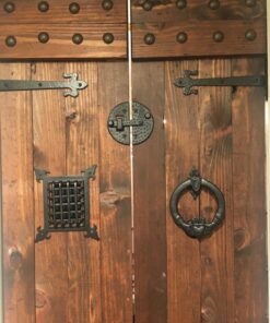 A29 Hardware Cast Iron Speakeasy Door Grill/Grille with Viewing Door, Black Powder Coat Finish, Medium Size Medium-Black 56 711wfDIHCJL