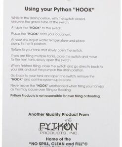 Alternative view of Python Hands-Free and Spill Free Aquarium Hook 10.25 x 1.50 x 5.50