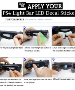 Gebaisi Led Lightbar Light Bar Decal Skin Stickers for Playstation Controller (40 Pieces B) 40 Pieces B 11 711whW5bpsL