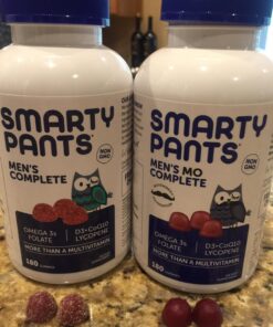 SmartyPants Multivitamin for Men, Gummies: Omega 3 Fish Oil (EPA/DHA), Methylfolate, CoQ10, Vitamin D3, C, Vitamin B12, B6, Vitamin A, K & Zinc for Immune Support, 180 Gummies (30 Day Supply) 37 711xBma9nL 3