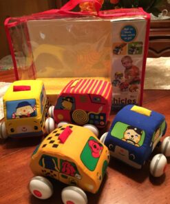 Melissa & Doug K's Kids Pull-Back Vehicle Set - Soft Baby Toy Set With 4 Cars and Trucks and Carrying Case - Pull Back Cars, Toys For Babies And Toddlers 49 711xJXvB9RL 3