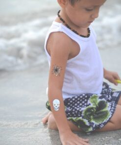 Temporary Tattoos for Boys and Girls | 77 Tattoos on 4 Sheets | Fun Metallic Tattoos for Kids | Black, Silver, Red & Gold Tattoo Bears Wolves Turtles Lizards Spiders Birds and More | Twink Designs Boys 4 Sheet 18 711xJjRvlxL