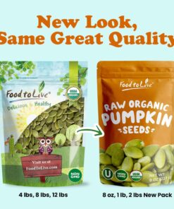 Organic Raw Pepitas, 2 Pounds – Non-GMO, Pumpkin Seed Kernels, Unsalted, No Oil, No Shell, Vegan, Kosher, Bulk. Keto Snack. High in Protein, Essential Fatty Acids. Great for Baking, and as a Topping pumpkin, kosher 2 Pound (Pack of 1) 17 711xY9Sh2aL