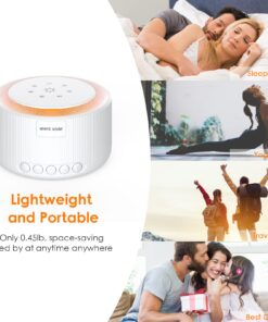 Sound Machine- STYFSCP White Noise Machine with 30 Natural Soothing Sounds 30 Level Volume Light 3 Timer Memory Function, Noise Machine Powered by AC or USB, Sleep Sound Machine for Adults Baby Kids 22 711xloRfnL