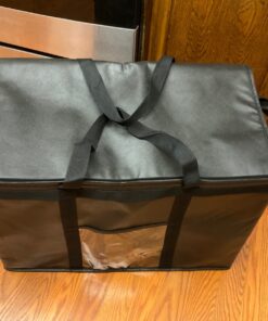 NZ home 3XL Insulated Cooler Bag and Food Warmer for Food Delivery & Grocery Shopping with Zippered Top, Black (1 pack) 3X-Large 1 40 711xvGozQML 2
