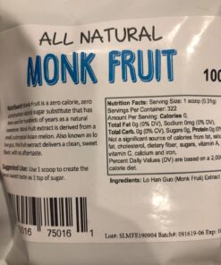 NatriSweet Organic Monk Fruit Extract, 3.5 oz, Pure Monk Fruit Sweetener Organic with No Erythritol, No Fillers, Zero Calories, Pure Monkfruit Sweetener for Keto and Paleo Diet, 322 Servings 27 711ySr2kLDL