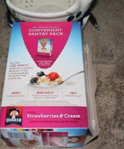 Quaker Instant Oatmeal, Strawberry & Cream, Breakfast Cereal, 1.23 Ounce, 10 Packets Per Box (Pack of 4) 22 711yjCqHmtL