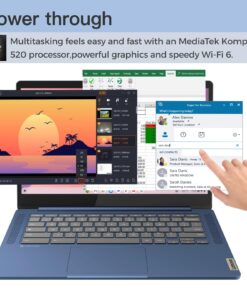 Alternative view of Lenovo ideaPad Slim-3 Chromebook Laptop - 14" FHD Touch Screen for Student and Business, MediaTek 520 (8-Core), 4GB RAM, 64GB eMMC, 256GB Micro SD, 13.5H Long Battery Life, Wi-Fi 6, Webcam, Chrome OS 4GB RAM | 320GB Storge