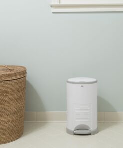 DEKOR Diaper Classic Hands-Free Diaper Pail | White | Easiest to Use | Just Step – Drop – Done | Doesn’t Absorb Odors | 20 Second Bag Change | Most Economical Refill System 32 712 M uW1L