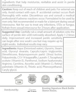 Kröning Signature Black Bottle Penile Moisturizer Cream - Urologist and Dermatologist Approved - Helps Relieve Chafing, Reduces Dry, Irritated Penile Skin with Premium Vitamins and Amino Acids - (1) 1 15 7120M6ot7kL 1