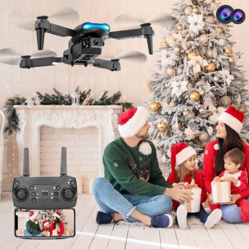 Drone with Camera for Adults,FPV Foldable Drone,RC Quadcopter - FPV Live Video,One Key Take Off Land,Circle Fly,Waypoint Fly,Altitude Hold,Toys Gifts for Adults Kids Beginner,with Carrying Case(Black) black