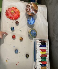 Acrylic Paint Set for Adults and Kids - 12 Pack of 12mL Paints with 3 Art Brushes, Non-Toxic Craft Paint, Halloween Pumpkin Painting Kit - Canvas, Ceramic, Rock Paint - Art Supplies 0.4 Fl Oz (Pack of 12) 35 7122dYs9oEL