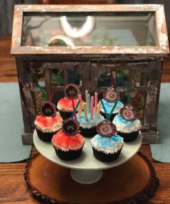 Light Sabre Cupcake Decoration Toppers Sticks Picks Set for Children Birthday Party, Fan Shows, Movies, 4" inches Tall (12 Pack) 45 7122kA00aL