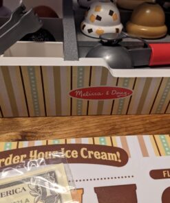 Melissa & Doug Wooden Scoop and Serve Ice Cream Counter (28 pcs) - Play Food and Accessories - Pretend Food Toys, Ice Cream Shop Toys For Kids Ages 3+ Scoop & Serve Ice Cream Counter 43 7122t40bccL 3