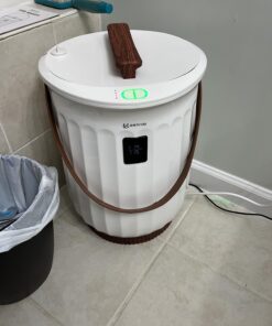 Keenray Towel Warmer Bucket, Luxury Hot Towel Warmer with LED Display, Child Safety Lock, Heat Timer 15/30/45/60 Min Adjustable, for Hot Tub, Bathroom, Spa, Brown, CL27 31 7123JxhTUIL