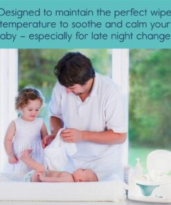 hiccapop Baby Wipe Warmer and Baby Wet Wipes Dispenser | Baby Wipes Warmer for Babies | Diaper Wipe Warmer with Changing Light | Newborn Essentials White 1 Count (Pack of 1) 25 7123xrG23RL