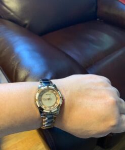 Bulova Ladies' Classic Diamond Stainless Steel Watch with Mother of Pearl Dial Steel/Rose Gold 17 7124AKETZL